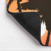Palmen und Sonnenuntergang Mousepad (Ecke)