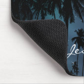 Palmen und Sternenhimmel personalisiert Mousepad (Ecke)