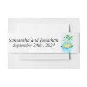 Palmen und Strand Einladungsbanderole (Vorderseite Beispiel)