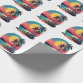 Palmen und Strand Geschenkpapier (Ecke)