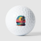 Palmen und Strand Golfball (Vorderseite)