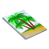 Palmen und Strand Notizblock (Rechte Seite)