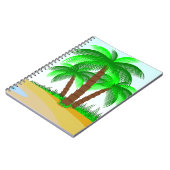 Palmen und Strand Notizblock (Linke Seite)