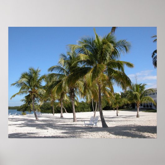 Palmen und Strand Print Poster (Vorne)