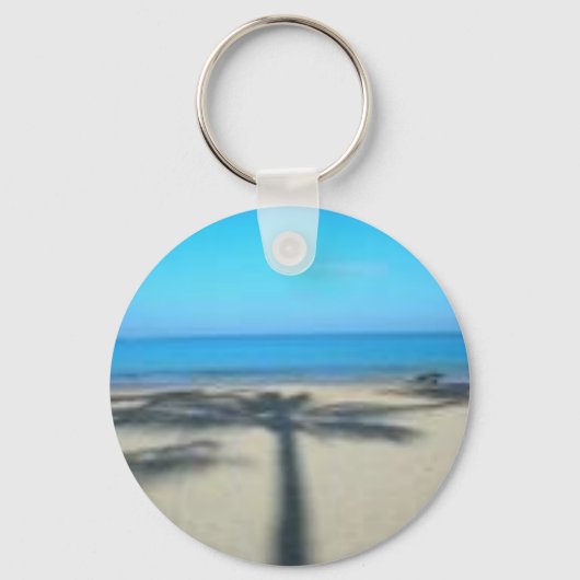 Palmen und Strand Schlüsselanhänger (Vorderseite)