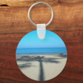 Palmen und Strand Schlüsselanhänger (Vorderseite)