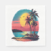 Palmen und Strand Serviette (Vorderseite)