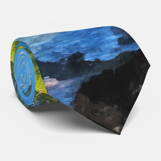 Palmen und Strand St. Thomas VI Krawatte (Gerollt)