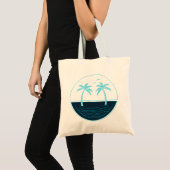 Palmen und Strand Tragetasche (Vorderseite (Produkt))