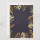 Palmen und String Lights Beach Brautparty Einladung (Rückseite)