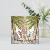 Palmen und Surfbretter Weihnachten am Strand (Stehend Vorderseite)