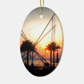 Palmen und trampolin keramik ornament (Links)