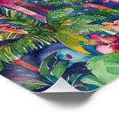 Palmen und Vögel Poster (Ecke)