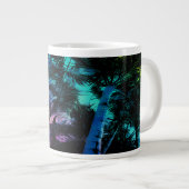 Palmen unter dem Regenbogen Jumbo-Tasse (Vorderseite Rechts)