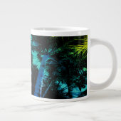 Palmen unter dem Regenbogen Jumbo-Tasse (Rechts)