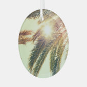 Palmen, Vintager Himmel. Ornament Aus Glas (Vorderseite links)