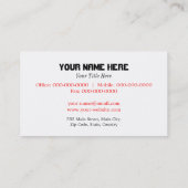 Palmen Visitenkarte (Rückseite)