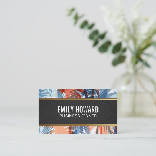 Palmen Visitenkarte (Stehend Vorderseite)