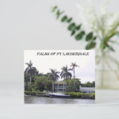 PALMEN VON FT LAUDERDALE POSTKARTE (Stehend Vorderseite)