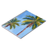 Palmen Wasserfarbe Tropisch Gemalt Notizblock (Linke Seite)