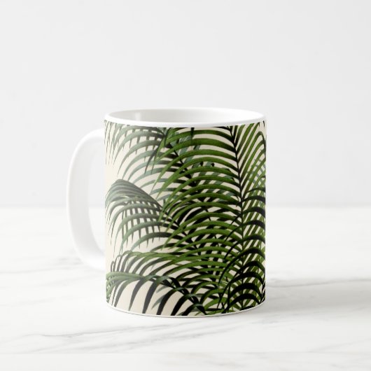 Palmen-Wedel-Kaffee-Tasse Kaffeetasse (Vorderseite Links)