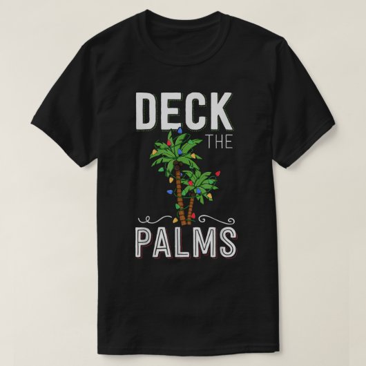 Palmen-Weihnachtsdesign T-Shirt (Design vorne)