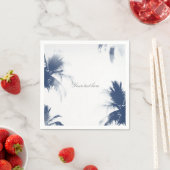 Palmen Weiße Glamour Chic Modern Tropical Serviette (Beispiel)