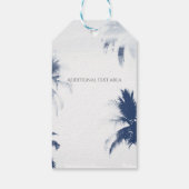 Palmen Weiße Wärme Glamour Chic Modern Tropical Geschenkanhänger (Rückseite)