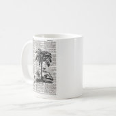 Palmen-Wörterbuch-Kunst Kaffeetasse (Vorderseite Links)