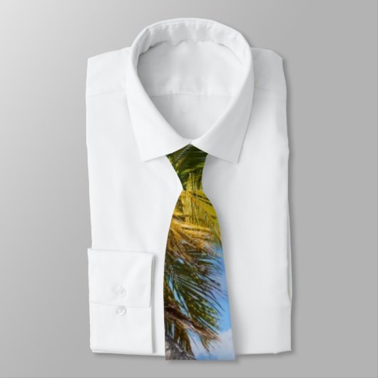 Palmenbaum am Meer Krawatte (Gebunden)
