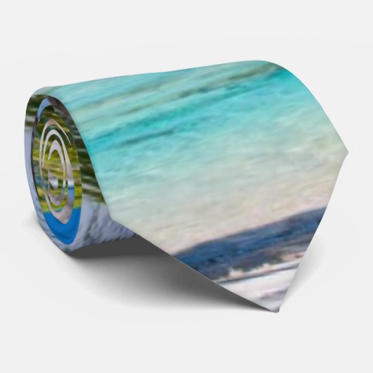 Palmenbaum am Meer Krawatte (Gerollt)