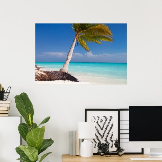 Palmenbaum am Meer Poster (Heimbüro)