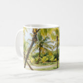 Palmenbaum am Morgen Kaffeetasse (Vorderseite Links)