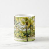 Palmenbaum am Morgen Kaffeetasse (Mittel)