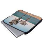 Palmenbaum am Strand am Morgen Laptopschutzhülle (Vorne Knopf)