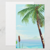 Palmenbaum am Strand Briefpapier (Vorne/Hinten)