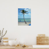 Palmenbaum am Strand Poster (Küche)