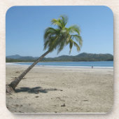 Palmenbaum am Strand Untersetzer (Vorderseite)