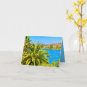 Palmenbaum am Wasser Karten (Gelbe Blume)