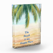 Palmenbaum an einem sonnigen Tag am Strand Fotoblock (Links)