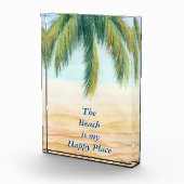 Palmenbaum an einem sonnigen Tag am Strand Fotoblock (Rechts)