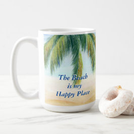 Palmenbaum an einem sonnigen Tag am Strand Kaffeetasse