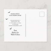 Palmenbaum Beach House Nach Florida übersiedelt Ankündigungspostkarte (Rückseite)