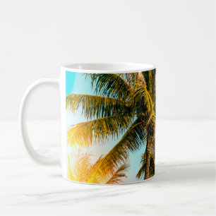 Palmenbaum - Bilder und Licht im Vintage-Effekt-St Kaffeetasse