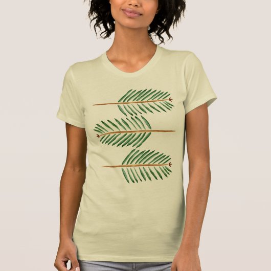 Palmenbaum-Blätter T-Shirt (Vorderseite)