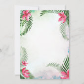 Palmenbaum Blätter Tropische Blume Sommer Süß 16 Einladung (Rückseite)