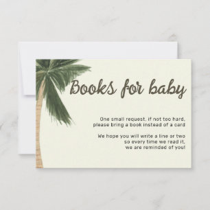 Palmenbaum Boho Geschlechtsneutrales Bücher Baby Einladung