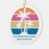 Palmenbaum des Beach House Niedlich Tropical Islan Keramik Ornament (Links)