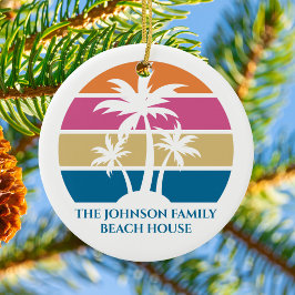 Palmenbaum des Beach House Niedlich Tropical Islan Keramik Ornament