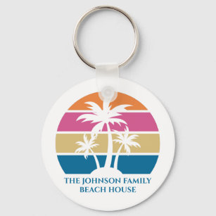 Palmenbaum des Beach House Niedlich Tropical Islan Schlüsselanhänger